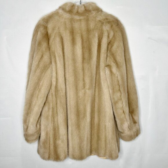 Vtg Adolph Schuman for Lilli Ann Woman’s Coat Light Brown Faux Mink Fur English - Picture 2 of 15